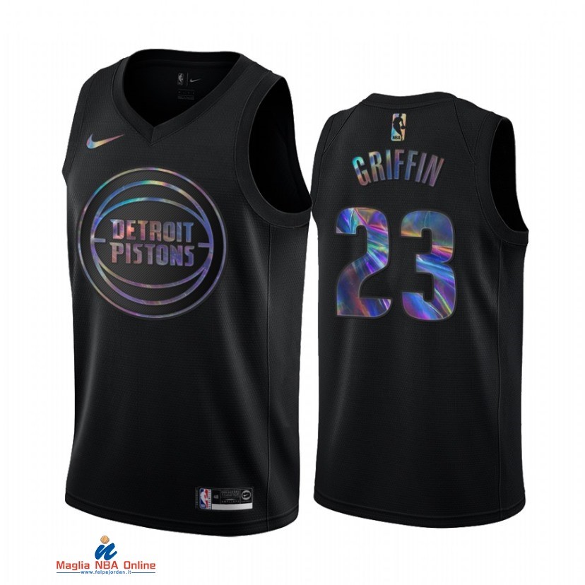 Maglia NBA Detroit Pistons NO.23 Blake Griffin Nero Hardwood Classics 2021