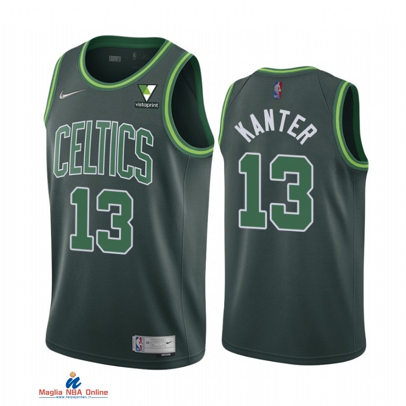 Maglia NBA Earned Edition Boston Celtics NO.13 Enes Kanter Verde 2021