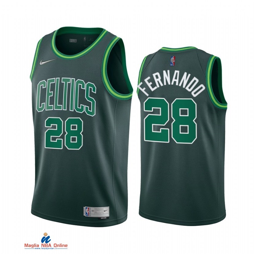 Maglia NBA Earned Edition Boston Celtics NO.28 Bruno Fernando 75th Verde 2021-22