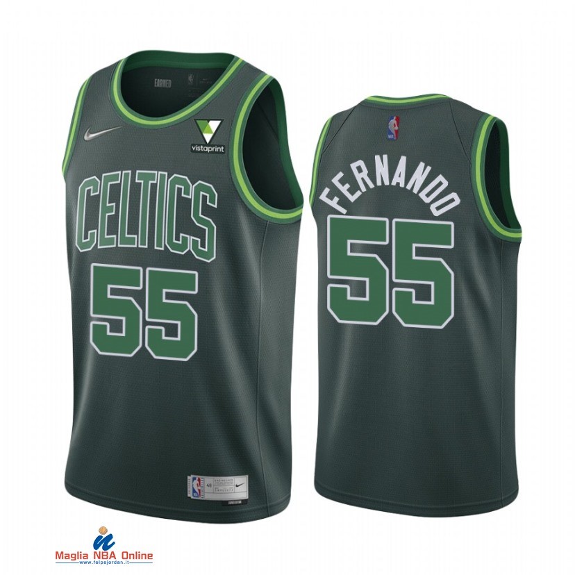 Maglia NBA Earned Edition Boston Celtics NO.55 Bruno Fernando Verde 2021