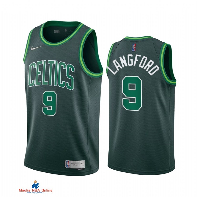 Maglia NBA Earned Edition Boston Celtics NO.9 Romeo Langford 75th Verde 2021-22