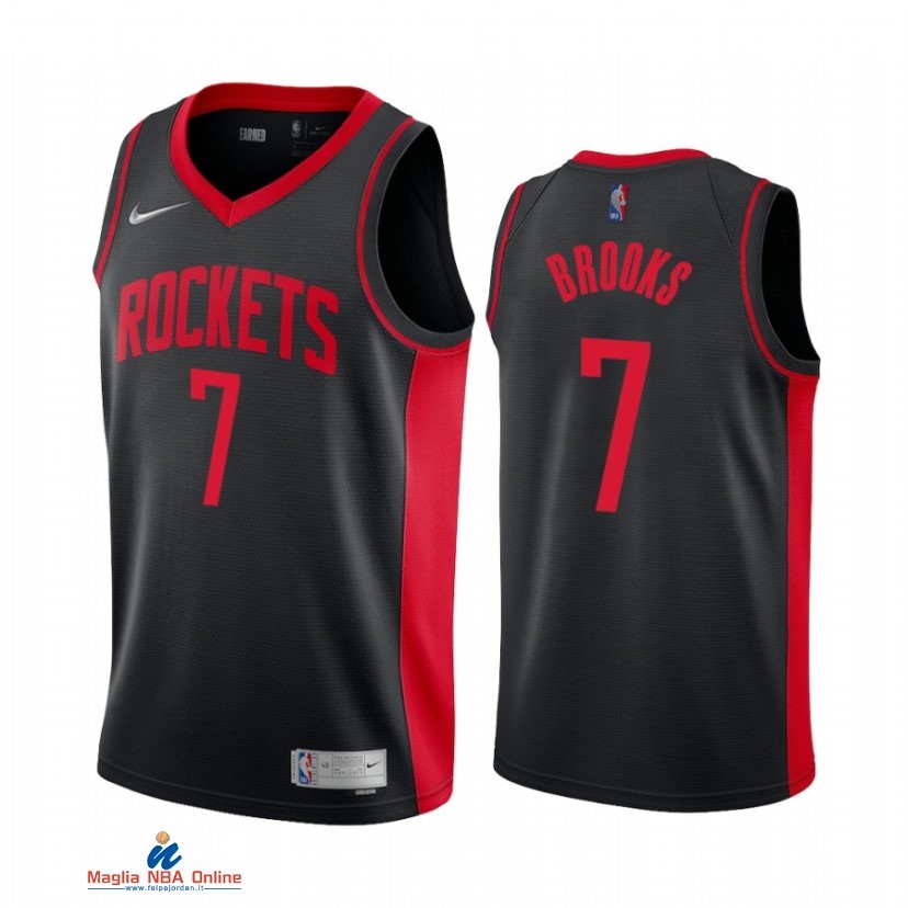Maglia NBA Earned Edition Houston Rockets NO.7 Armoni Brooks Nero 2020-21