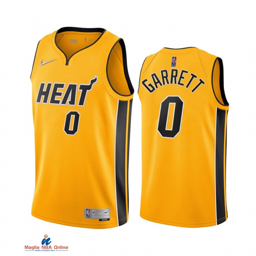 Maglia NBA Earned Edition Miami Heat NO.0 Marcus Garrett Oro 2021-22