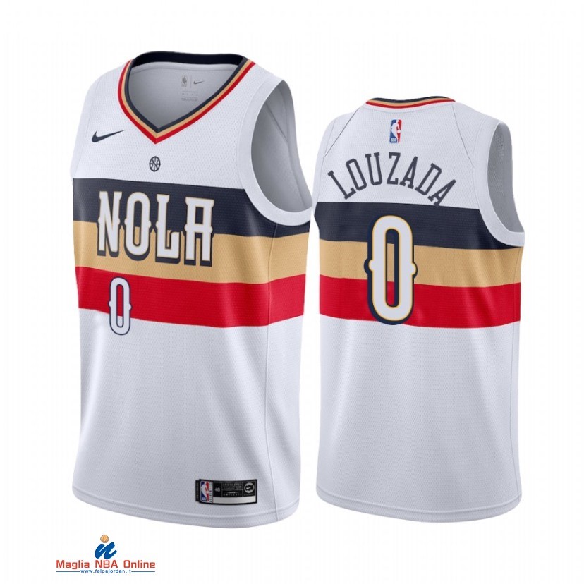 Maglia NBA Earned Edition New Orleans Pelicans NO.0 Didi Louzada Bianco 2021-22