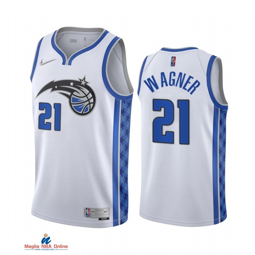 Maglia NBA Earned Edition Orlando Magic NO.21 Franz Wagner Bianco 2021-22