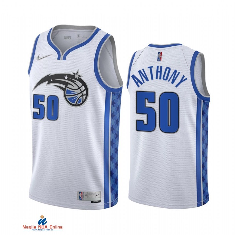 Maglia NBA Earned Edition Orlando Magic NO.50 Cole Anthony Bianco 2021-22