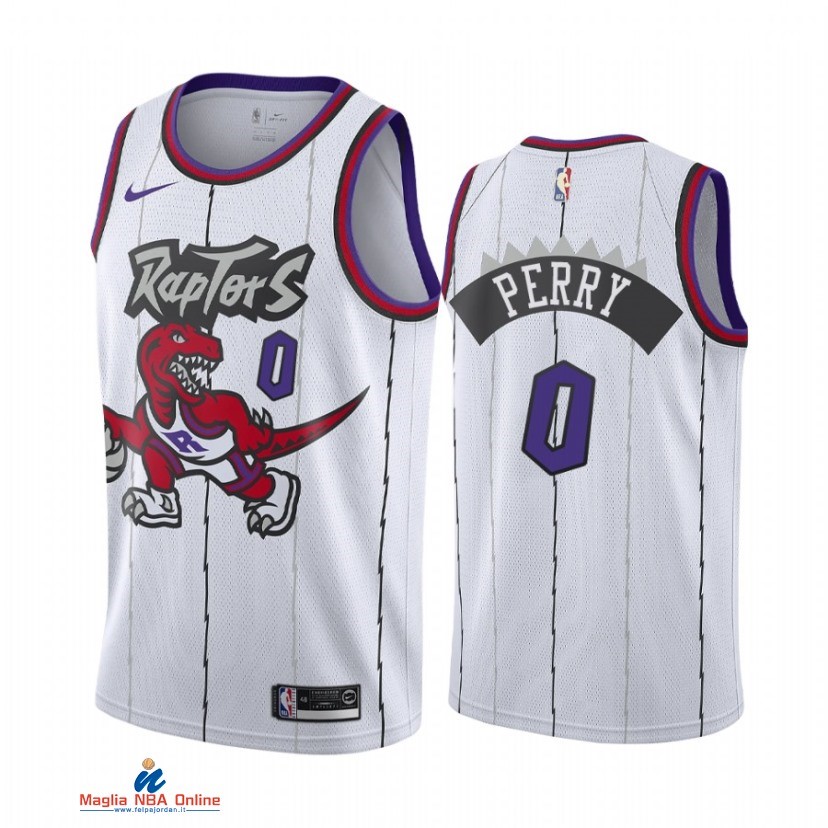 Maglia NBA Earned Edition Toronto Raptors NO.0 Reggie Perry Nero 2021-22