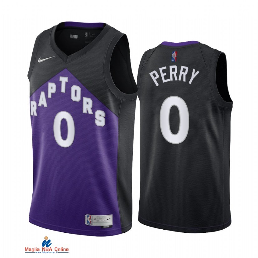 Maglia NBA Earned Edition Toronto Raptors NO.0 Reggie Perry Porpora 2021