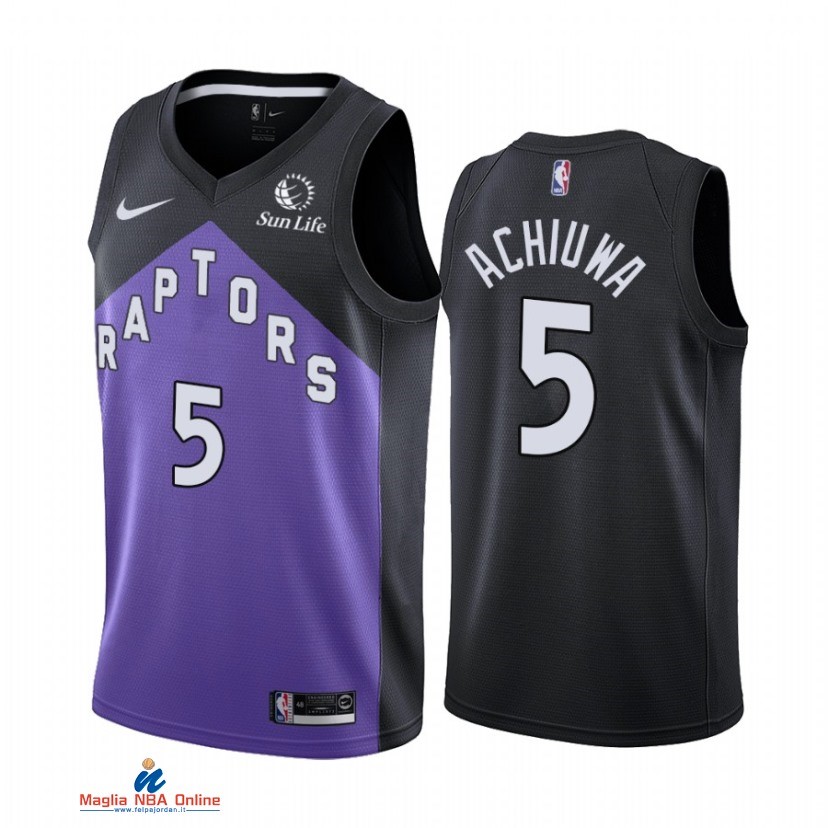 Maglia NBA Earned Edition Toronto Raptors NO.5 Precious Achiuwa Porpora 2021