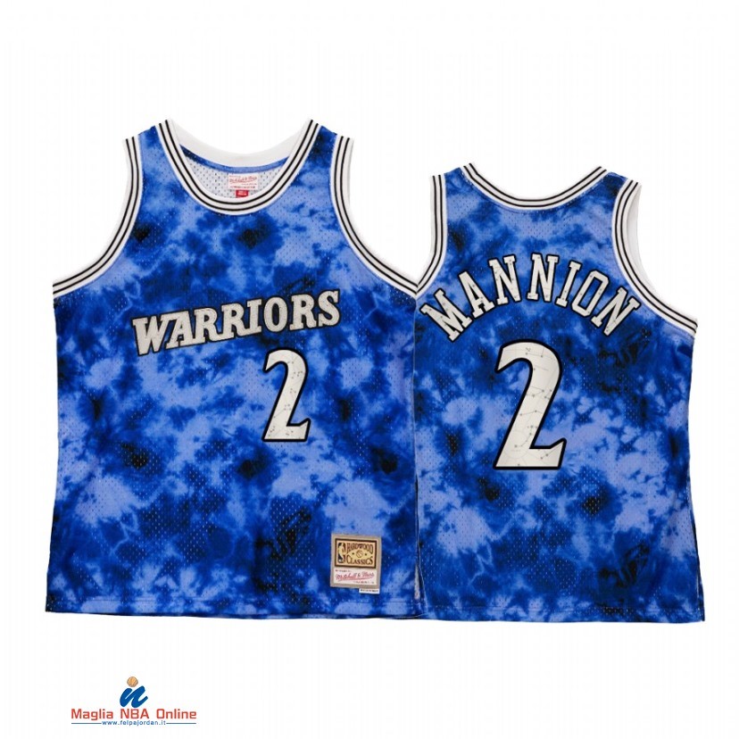 Maglia NBA Golden State Warriors NO.2 Nico Mannion Blu Hardwood Classic 2021-22