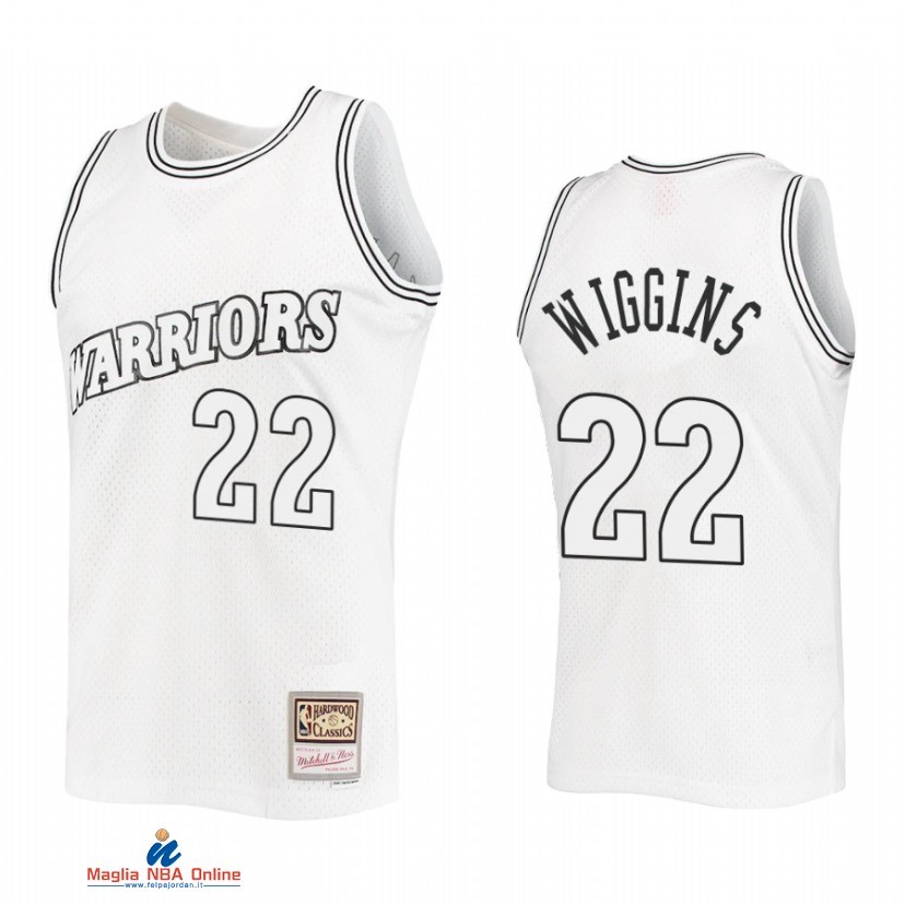 Maglia NBA Golden State Warriors NO.22 Andrew Wiggins Bianco Hardwood Classic 2021