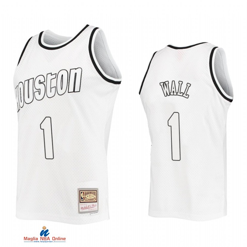 Maglia NBA Houston Rockets NO.1 John Wall Bianco Hardwood Classic 2021