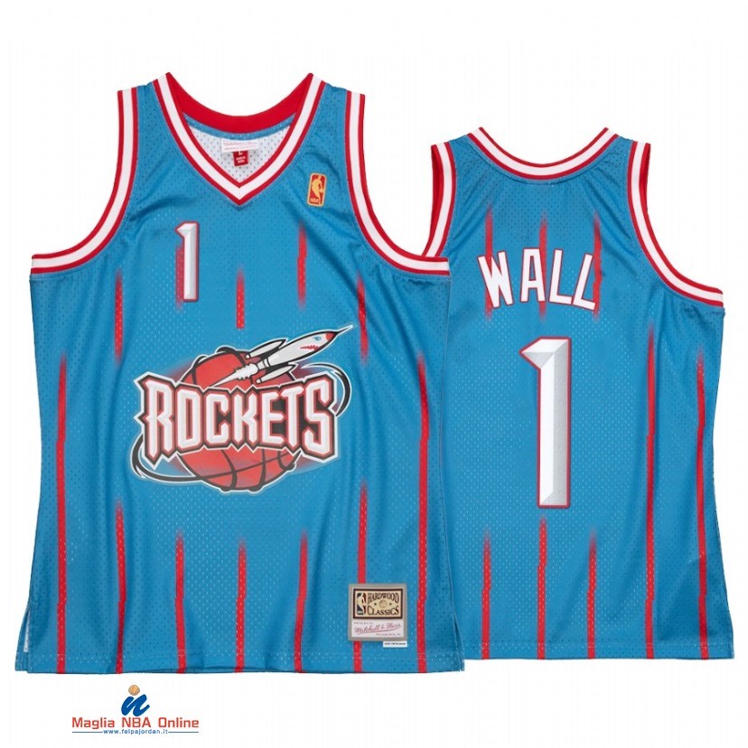 Maglia NBA Houston Rockets NO.1 John Wall Reload 2.0 Blu Hardwood Classics