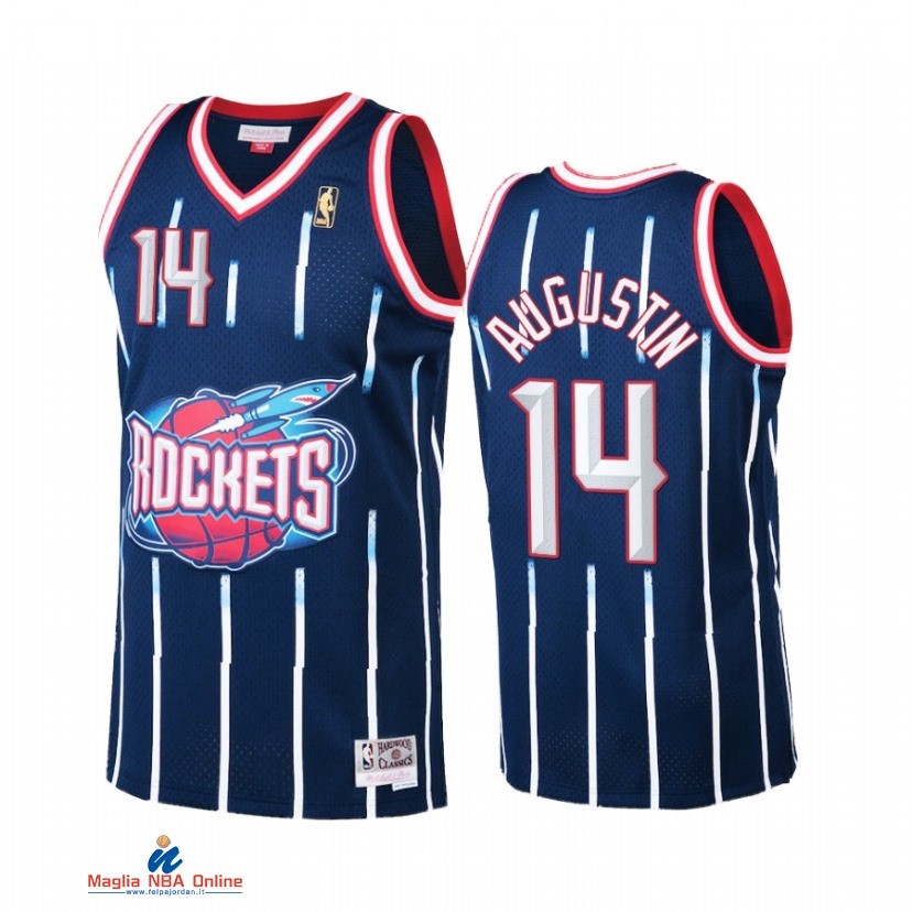 Maglia NBA Houston Rockets NO.14 D.J. Augustin Marino Hardwood Classics 1998