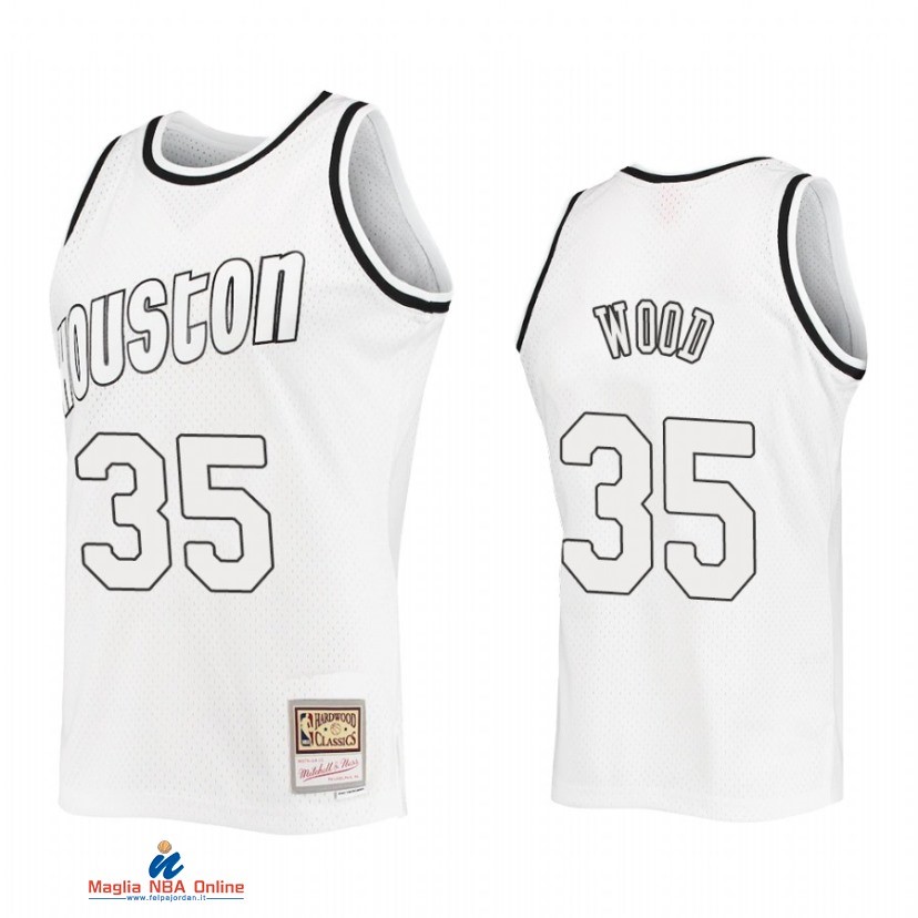 Maglia NBA Houston Rockets NO.35 Christian Wood Bianco Hardwood Classic 2021