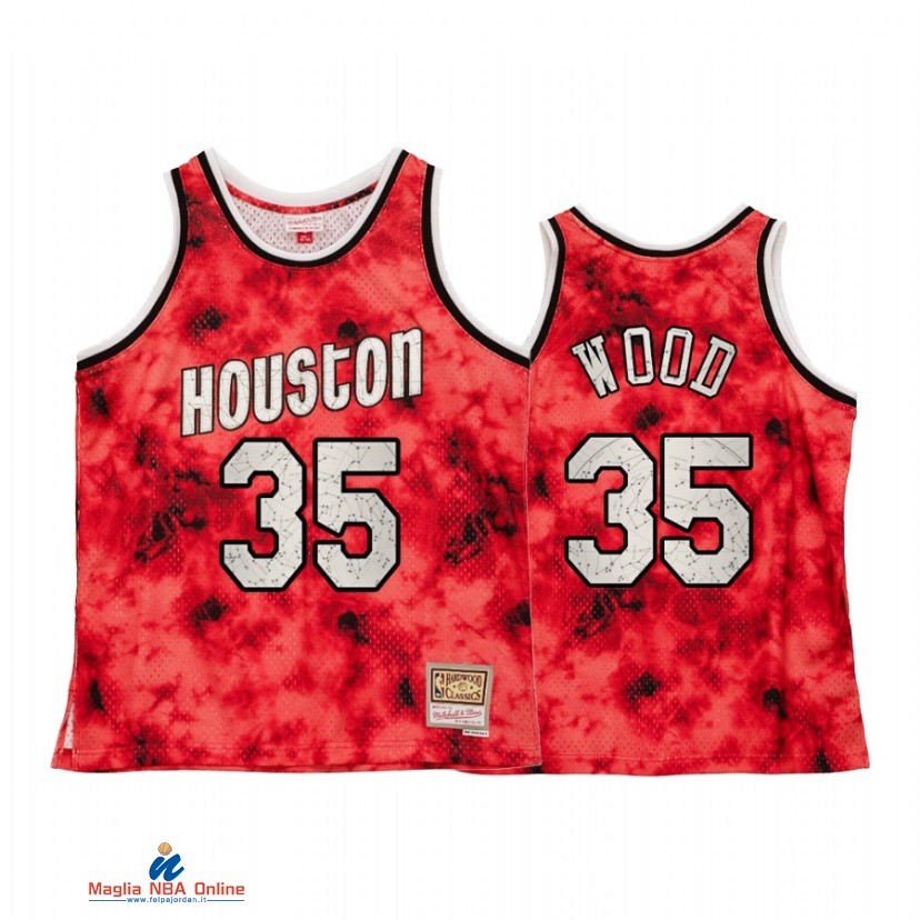 Maglia NBA Houston Rockets NO.35 Christian Wood Rosso Hardwood Classics 2021