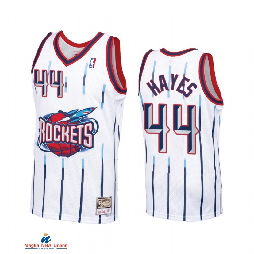 Maglia NBA Houston Rockets NO.44 Elvin Hayes Bianco Hardwood Classics 1998