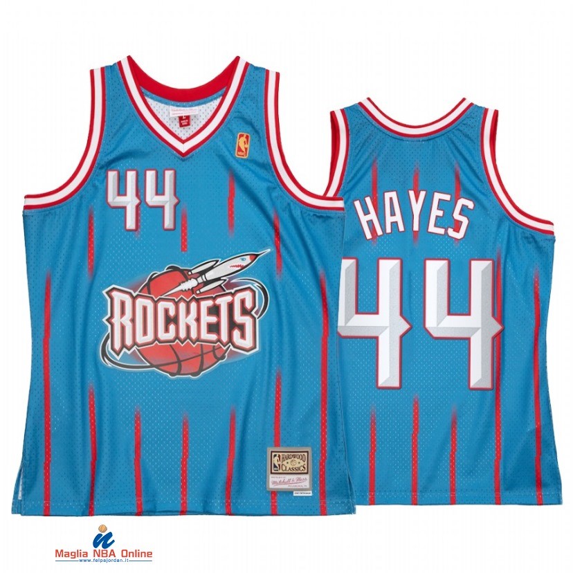 Maglia NBA Houston Rockets NO.44 Elvin Hayes Reload 2.0 Blu Hardwood Classics