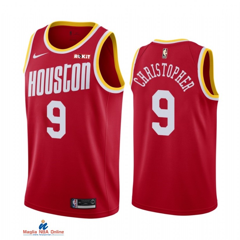 Maglia NBA Houston Rockets NO.9 Josh Christopher Rosso Hardwood Classics 2021