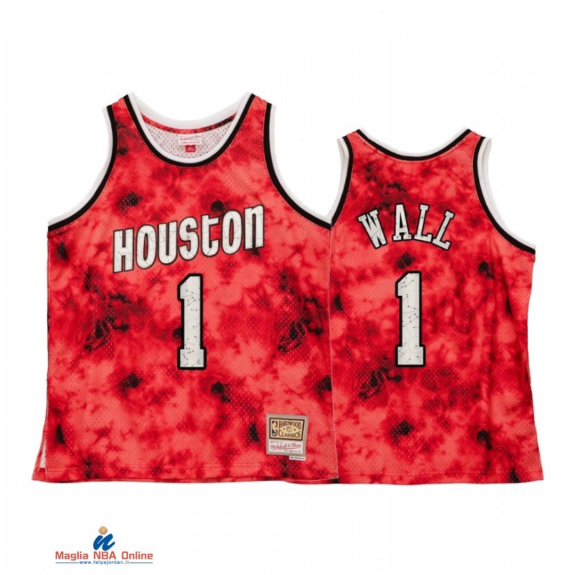 Maglia NBA Huston Rockets NO.1 John Wall Rosso Throwback 2021