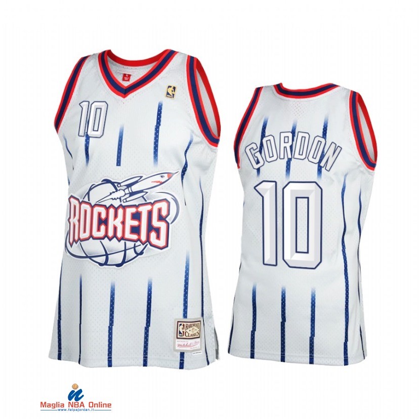 Maglia NBA Huston Rockets NO.10 Eric Gordon Grigio Throwback 2021