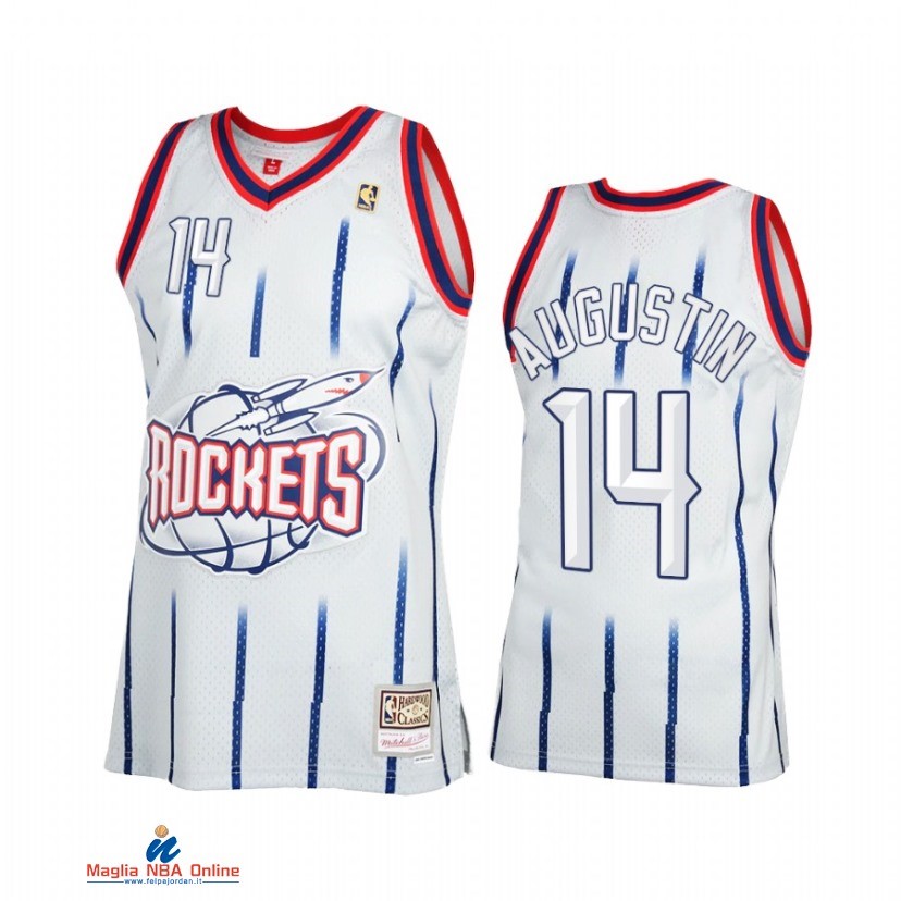 Maglia NBA Huston Rockets NO.14 D.J. Augustin Grigio Throwback 2021