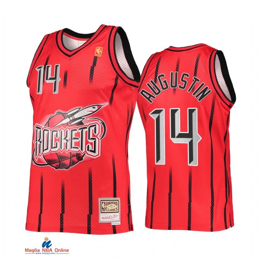 Maglia NBA Huston Rockets NO.14 D.J. Augustin Rosso Throwback 2021-22