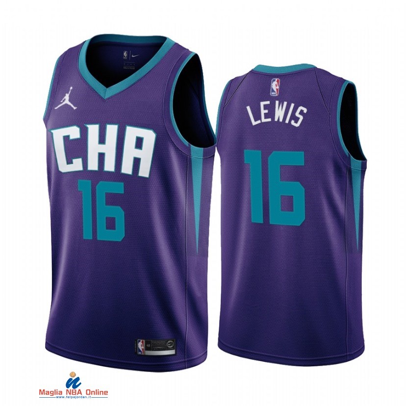 Maglia NBA Jordan Charlotte Hornets NO.16 Scottie Lewis Porpora Statement 2021-22