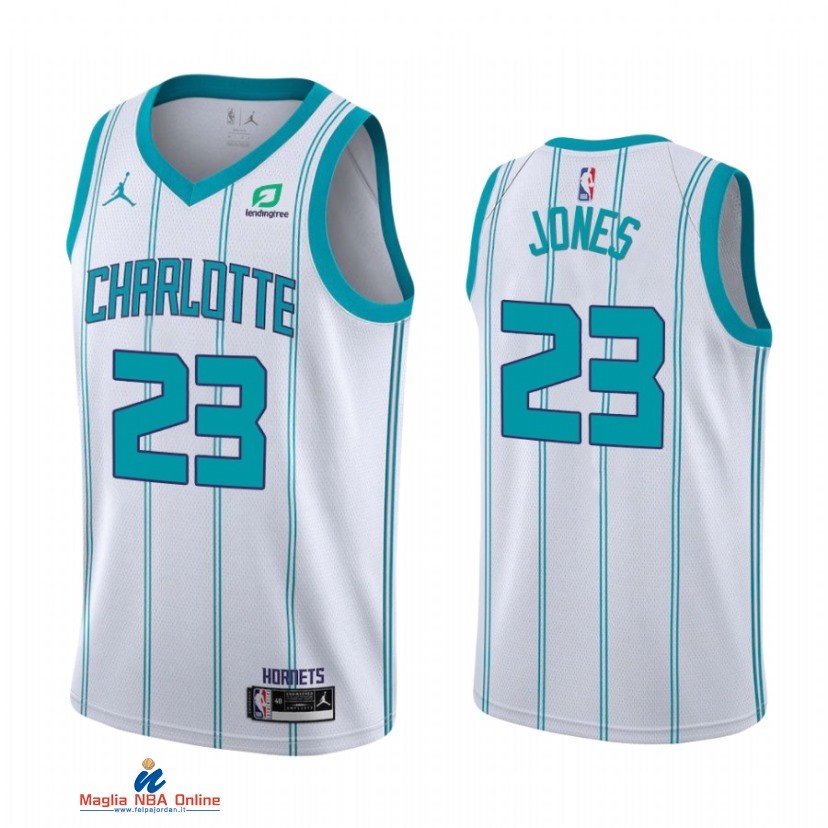 Maglia NBA Jordan Charlotte Hornets NO.23 Kai Jones Bianco Association 2021-22