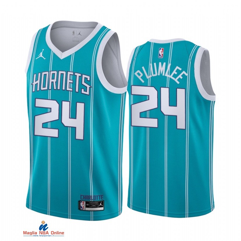 Maglia NBA Jordan Charlotte Hornets NO.24 Mason Plumlee Blu Icon 2021-22