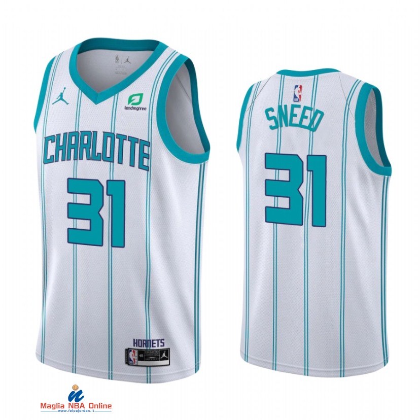 Maglia NBA Jordan Charlotte Hornets NO.31 Xavier Sneed Bianco Association 2021-22
