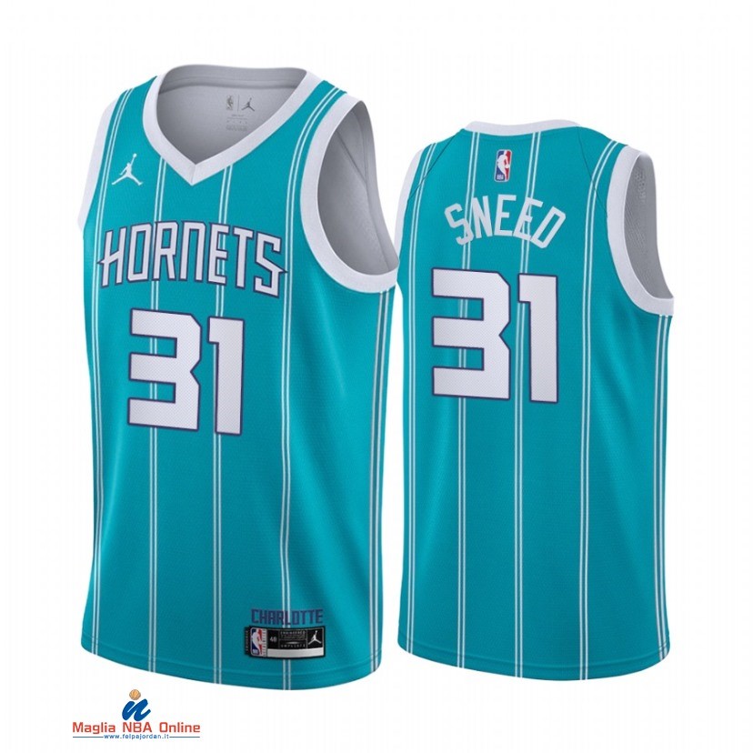 Maglia NBA Jordan Charlotte Hornets NO.31 Xavier Sneed Blu Icon 2021-22