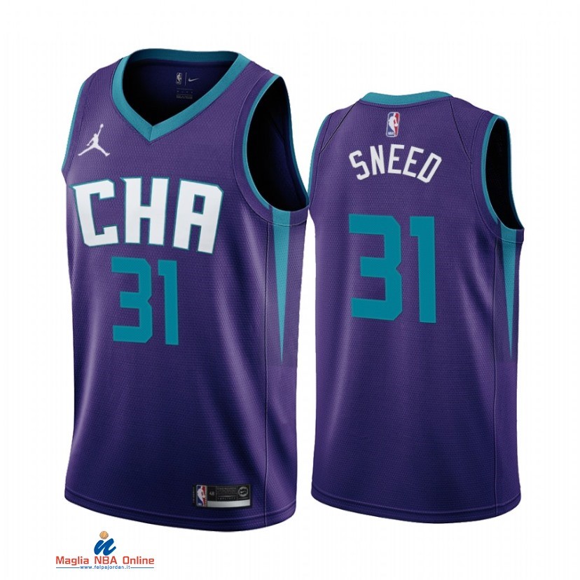 Maglia NBA Jordan Charlotte Hornets NO.31 Xavier Sneed Porpora Statement 2021-22