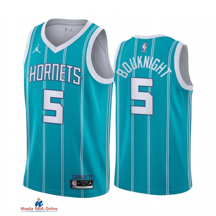 Maglia NBA Jordan Charlotte Hornets NO.5 James Bouknight Blu Icon 2021-22