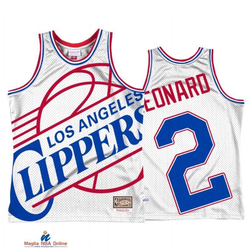 Maglia NBA Los Angeles Clippers NO.2 Kawhi Leonard Bianco Hardwood Classics 2021-22