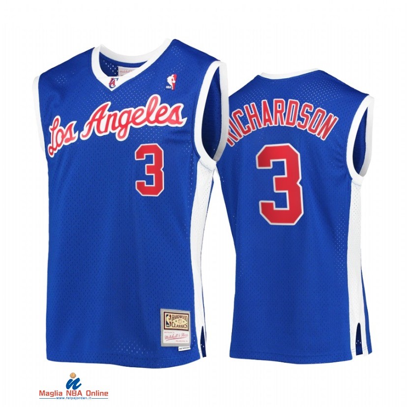 Maglia NBA Los Angeles Clippers NO.3 Pooh Richardson Blu Hardwood Classics