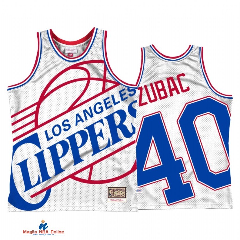 Maglia NBA Los Angeles Clippers NO.40 Ivica Zubac Bianco Hardwood Classics 2021-22