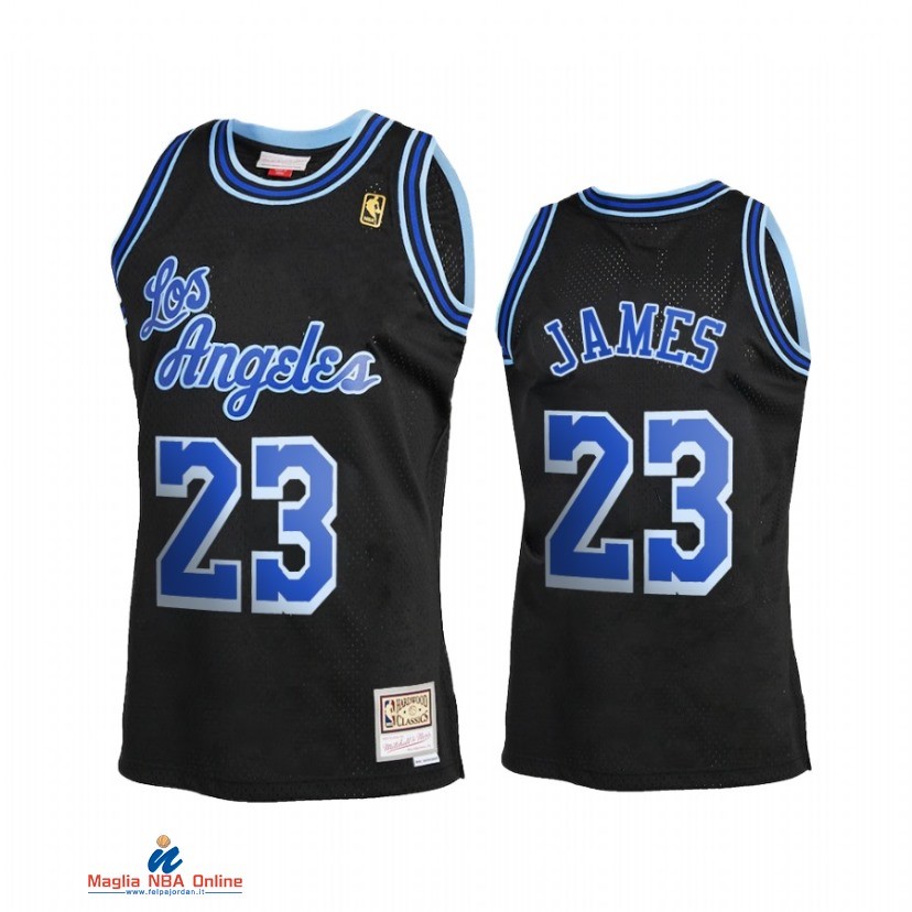 Maglia NBA Los Angeles Lakers NO.23 LeBron James Reload 2.0 Nero Hardwood Classics