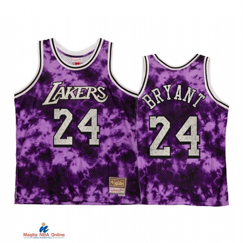 Maglia NBA Los Angeles Lakers NO.24 Kobe Bryant Porpora Hardwood Classics 2021-22