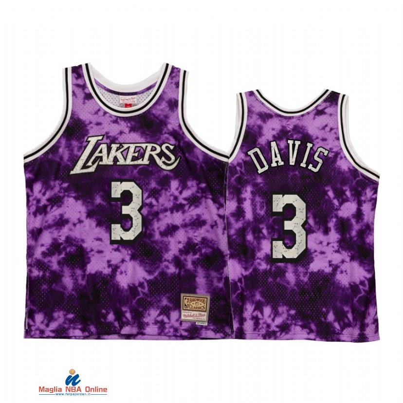 Maglia NBA Los Angeles Lakers NO.3 Anthony Davis Porpora Hardwood Classics 2021-22