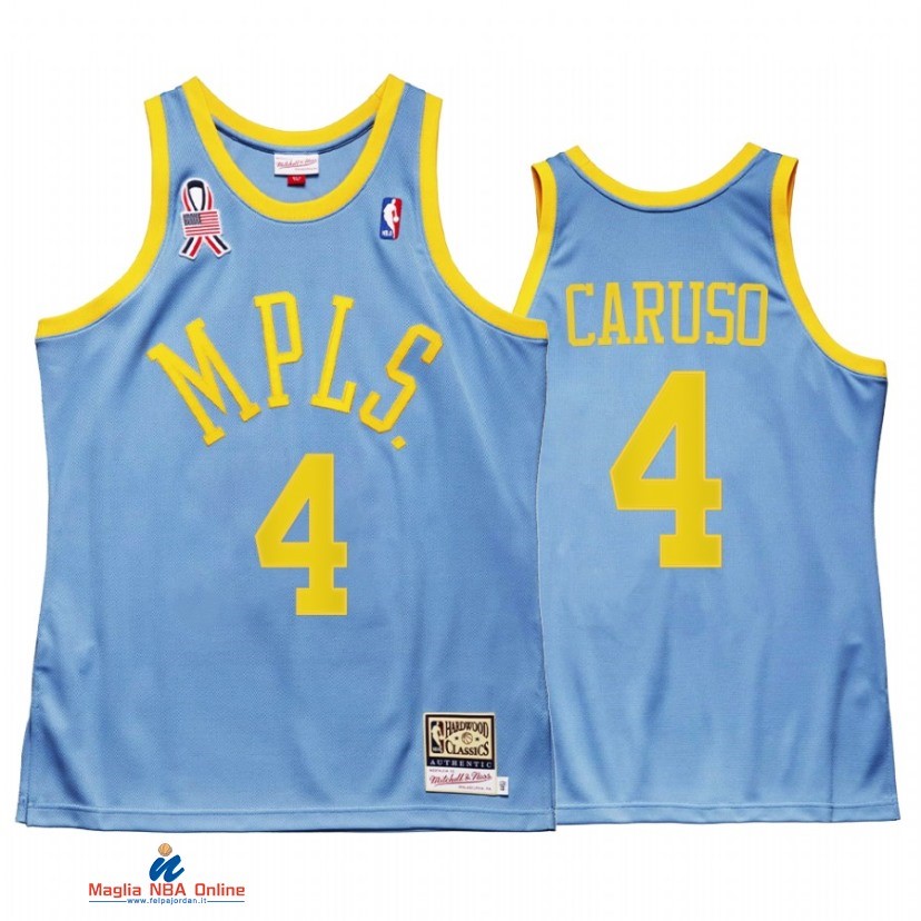 Maglia NBA Los Angeles Lakers NO.4 Alex Caruso Blu Throwback 2021