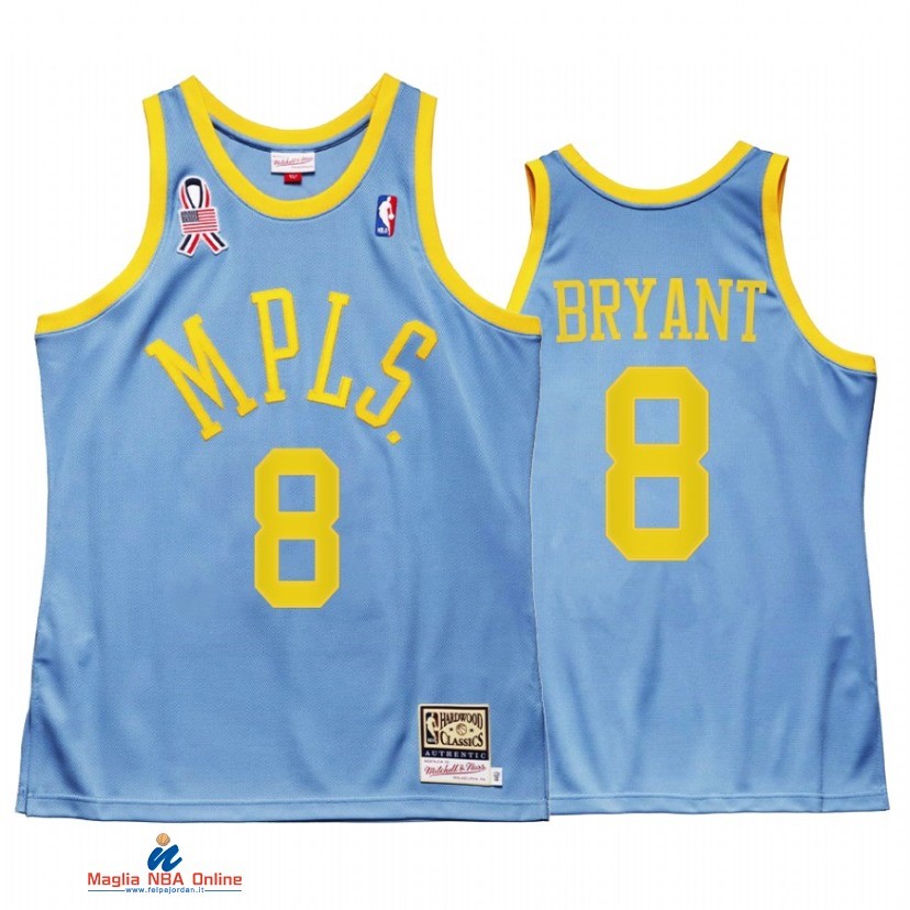 Maglia NBA Los Angeles Lakers NO.8 Kobe Bryant Blu Throwback 2021