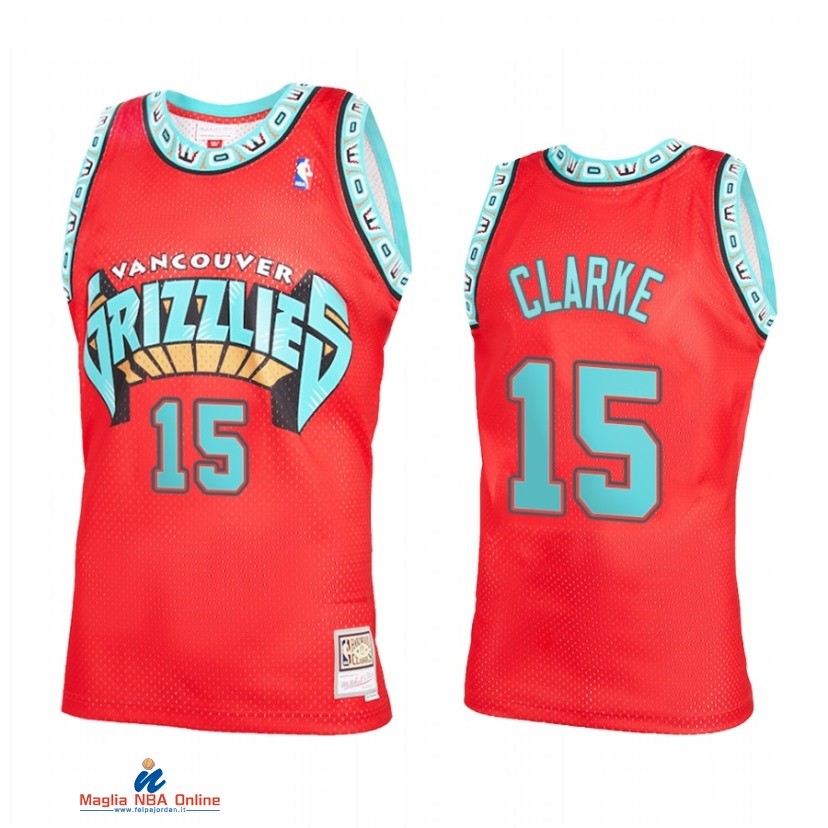 Maglia NBA Memphis Grizzlies NO.15 Brandon Clarke Rosso Throwback 2021
