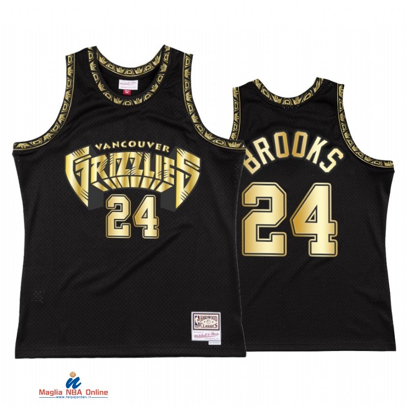 Maglia NBA Memphis Grizzlies NO.24 Dillon Brooks Nero Throwback 2021