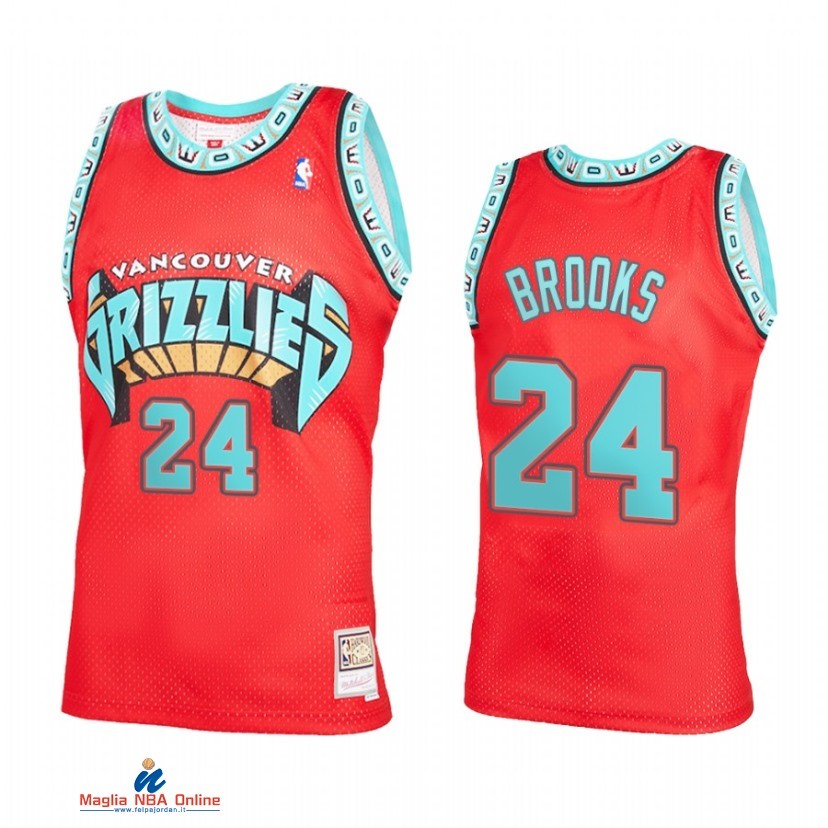 Maglia NBA Memphis Grizzlies NO.24 Dillon Brooks Rosso Throwback 2021