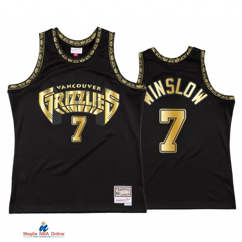 Maglia NBA Memphis Grizzlies NO.7 Justise Winslow Nero Throwback 2021