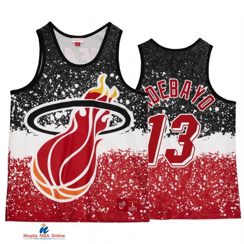 Maglia NBA Miami Heat NO.13 Bam Adebayo Rosso Throwback 2021