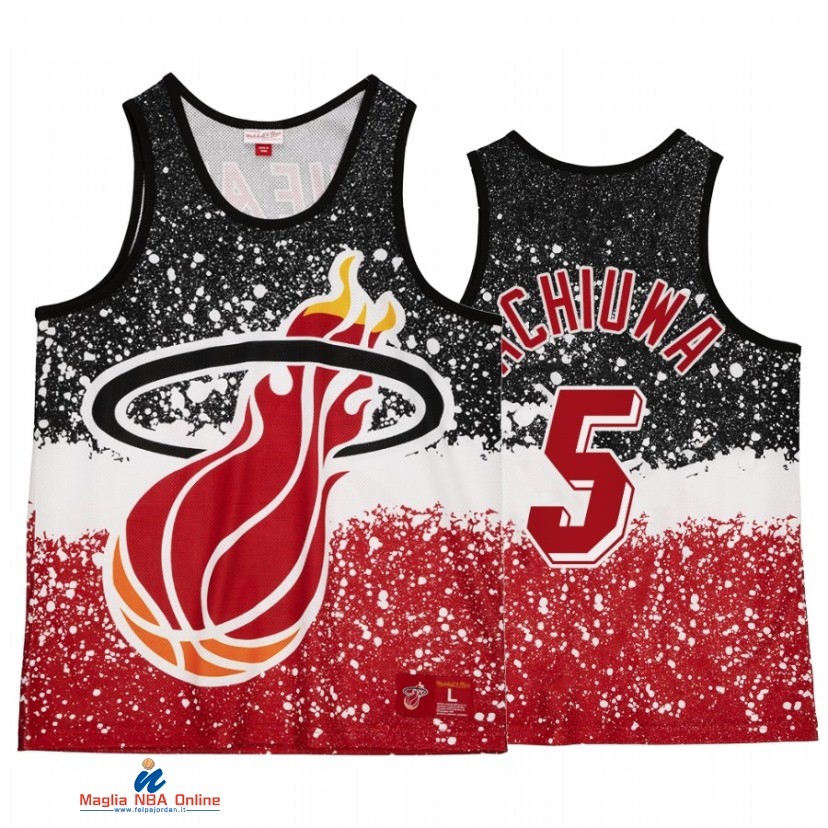 Maglia NBA Miami Heat NO.5 Precious Achiuwa Rosso Throwback 2021