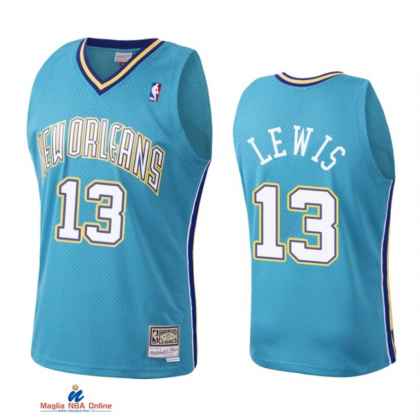 Maglia NBA New Orleans Pelicans NO.13 Kira Lewis Jr Verde Blu Throwback 2021