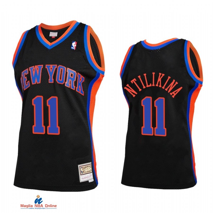 Maglia NBA New York Knicks NO.11 Frank Ntilikina Reload 2.0 Nero Hardwood Classics 2021